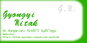gyongyi mitak business card